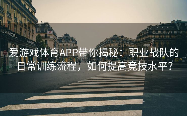 爱游戏体育APP带你揭秘：职业战队的日常训练流程，如何提高竞技水平？