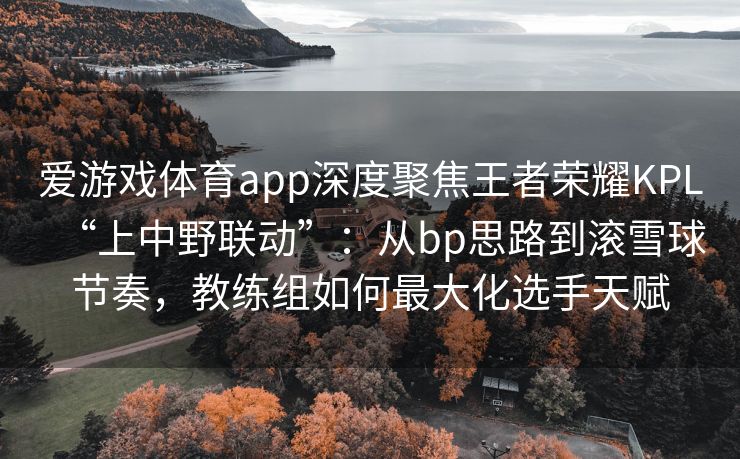 爱游戏体育app深度聚焦王者荣耀KPL“上中野联动”：从bp思路到滚雪球节奏，教练组如何最大化选手天赋